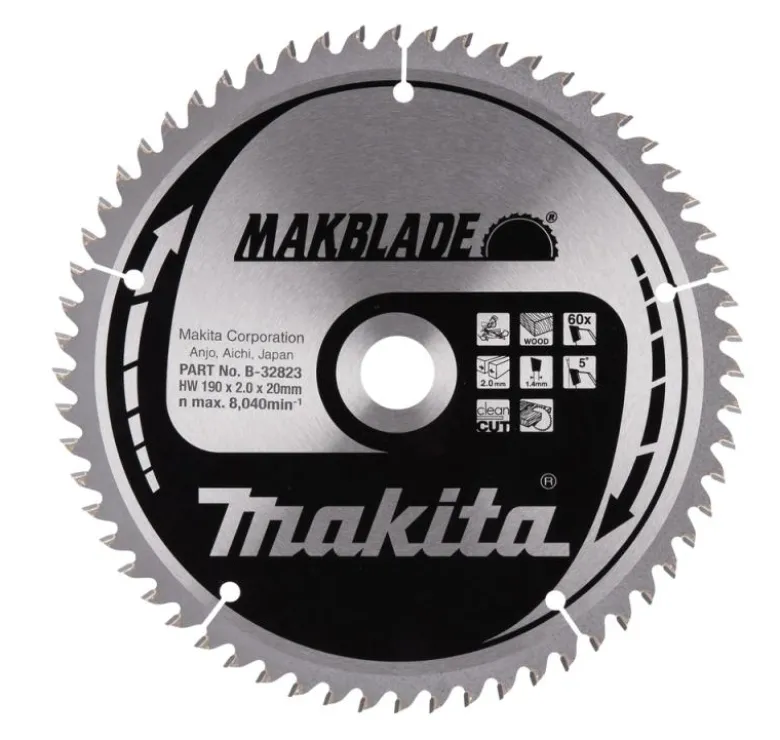 Sågklinga Trä 190x20x2,0 60T Makblade