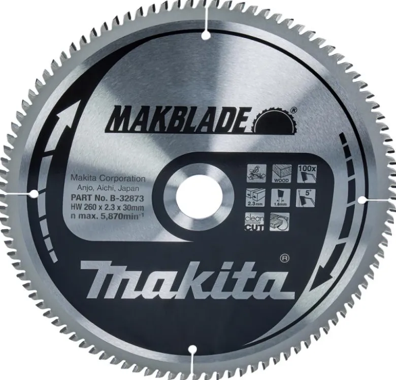 Sågklinga Trä 260x30x2,3 100T Makblade