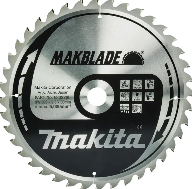 Sågklinga Trä 305x30x2,3 40T Makblade