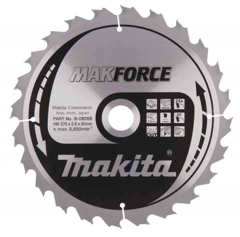 Sågklinga Trä 270x30x2,6 24T Makforce