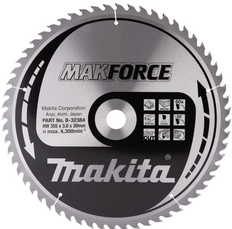 Sågklinga Trä 355x30x3,0 60T Makforce