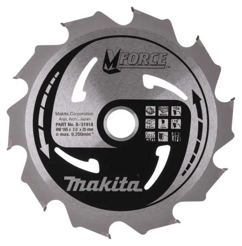 Sågklinga Trä 165x20x2,0 10T M-Force