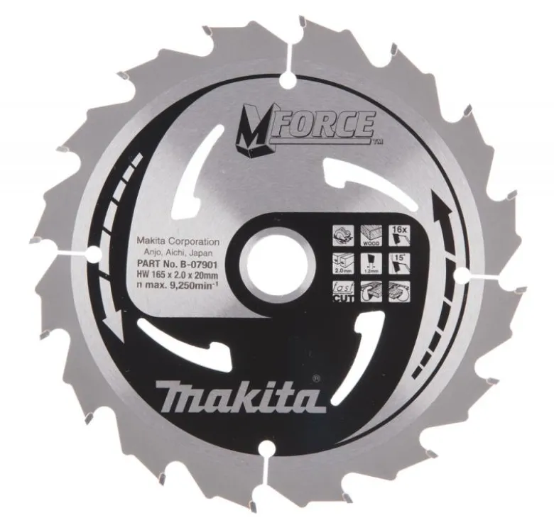Sågklinga Trä 165x20x2,0 16T M-Force