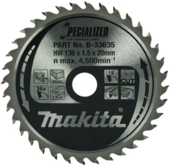 Sågklinga Trä 136x20x1,5 36T Specialized