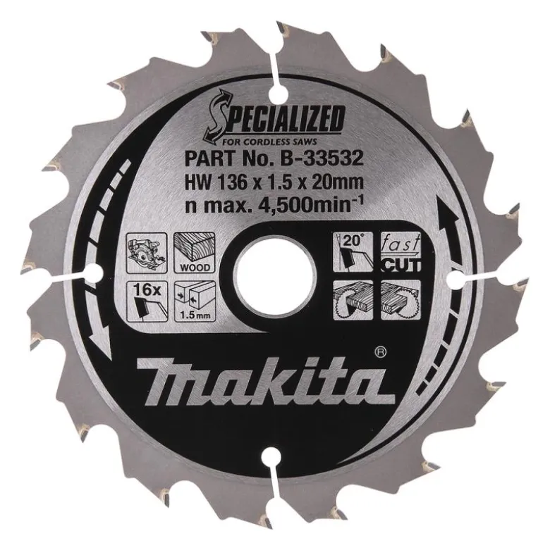 Sågklinga Trä 136x20x1,5 16T Specialized