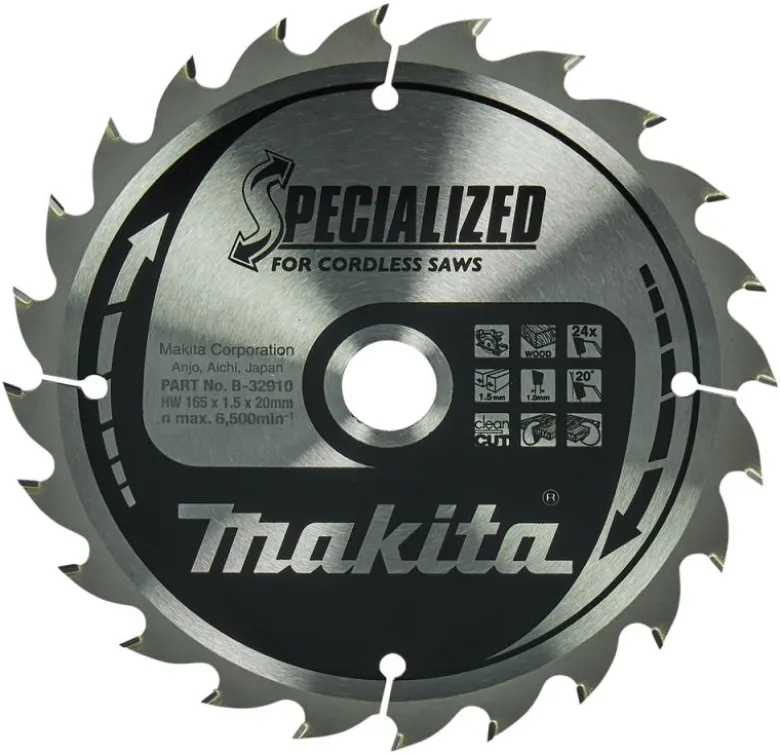 Sågklinga Trä 165x20x1,5 24T Specialized