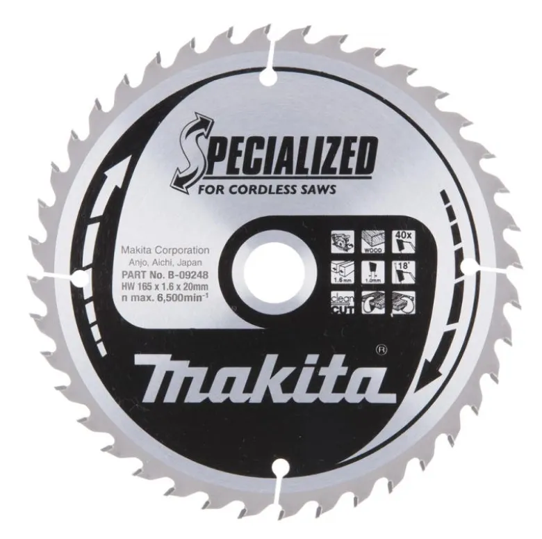 Sågklinga Trä 165x20x1,6 40T Specialized