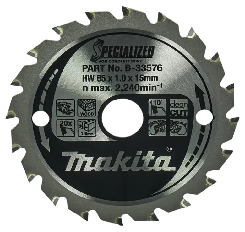 Sågklinga Trä 85x15x1,0 T20 Specialized