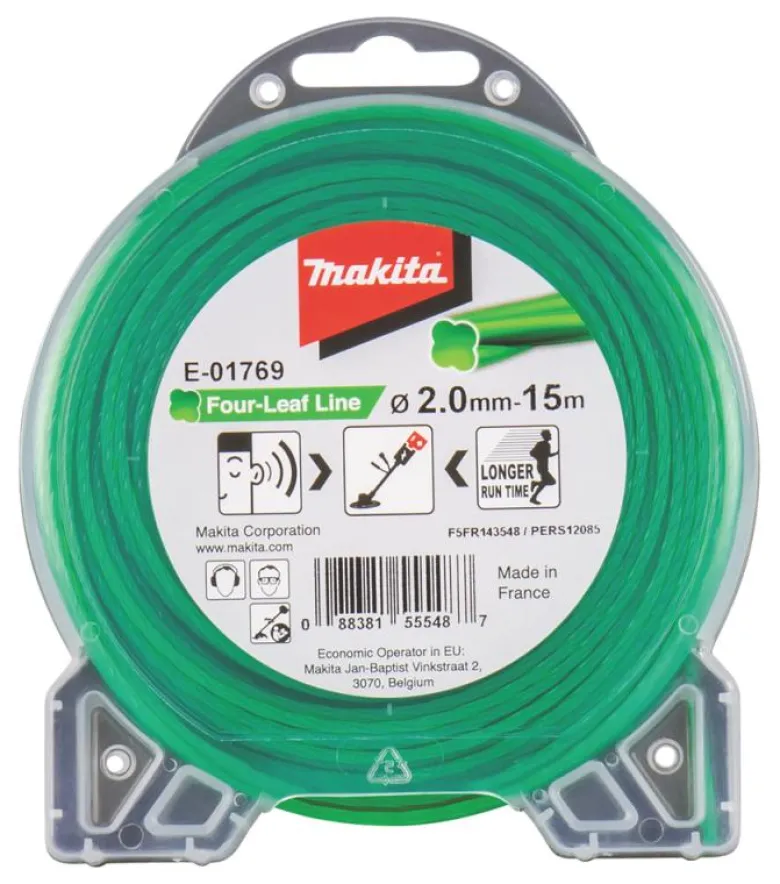 Trimmertråd fyrklöver 2,0mm, 15 meter