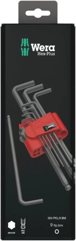 Wera L-Nyckelsats insex 9-delar